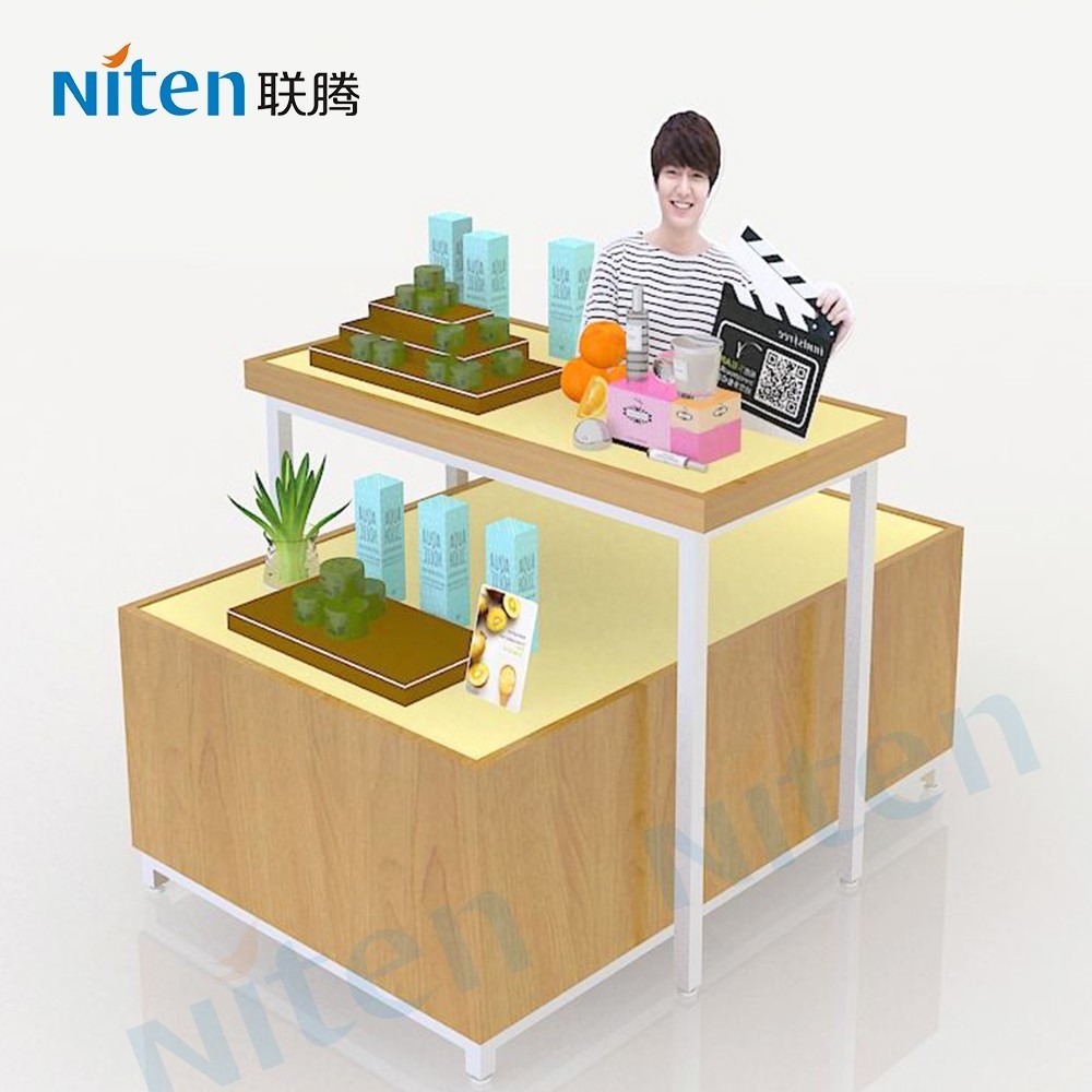 Small counter display stands cosmetic shop counter design shelves used to market