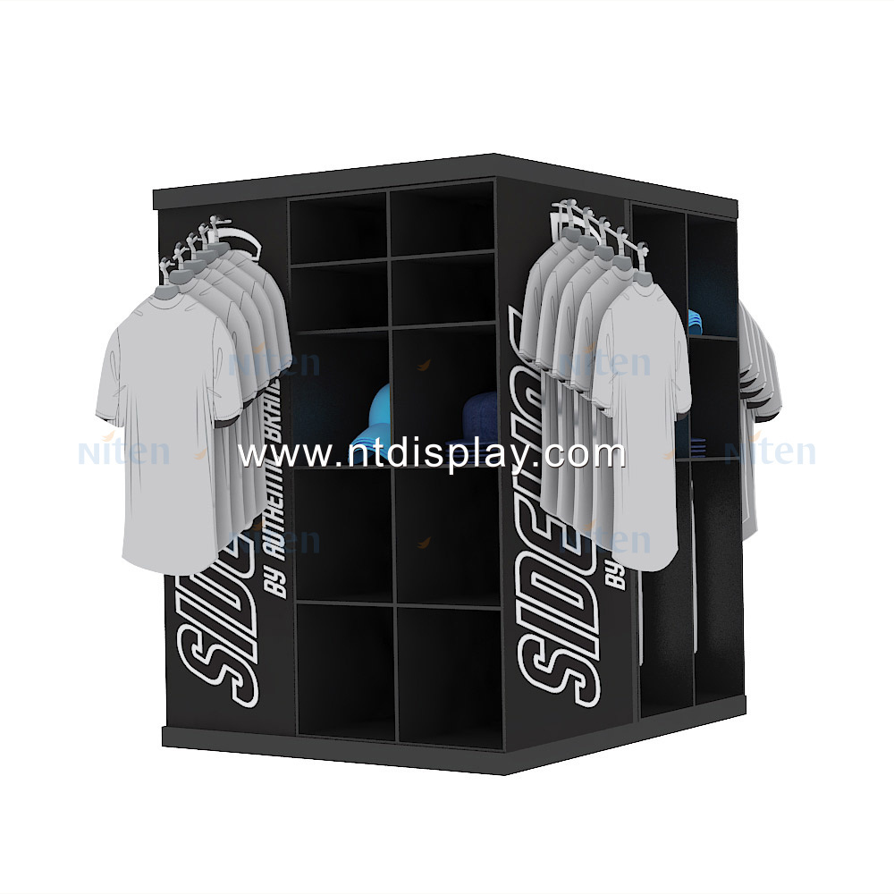 retail stationery clothing store furniture display clothes wood rack