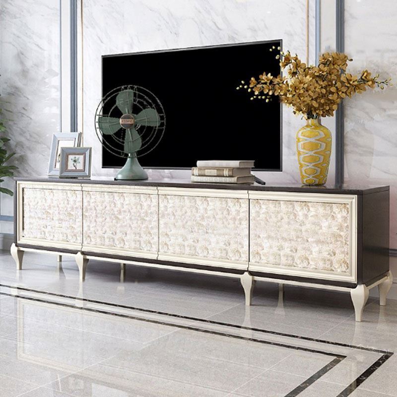 Custom furniture simple modern light luxury living room fashion high-end solid wood shell TV stand