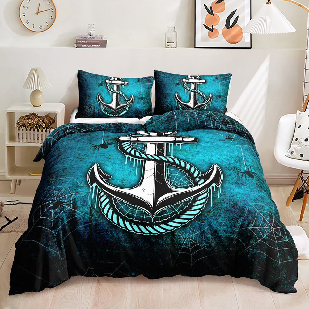 3d bedding set anchor rudder ship wholesale polyester customizable duvet cover