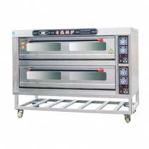 2 Deck 4 Trays Gas Baking Equipment Commercial Bakery Cake Oven Prices Mechanical Controller 2 layer 4 trays deck oven