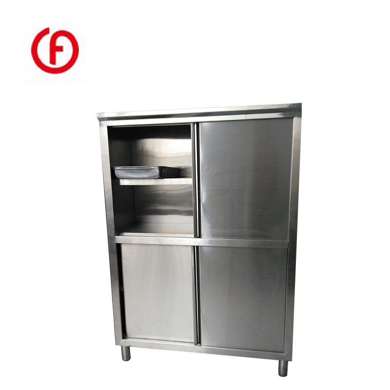 Commercial stainless steel cupboard 4 lockers canteen kitchen cleaning cabinets push and pull cupboard Stainless steel cupboards