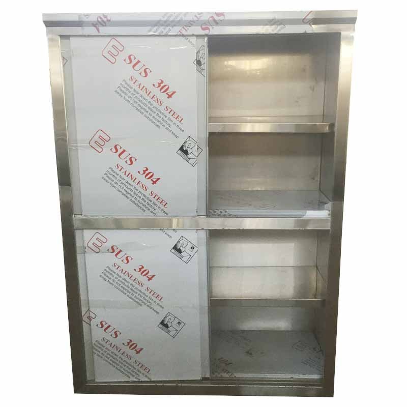 Commercial stainless steel cupboard 4 lockers canteen kitchen cleaning cabinets push and pull cupboard Stainless steel cupboards