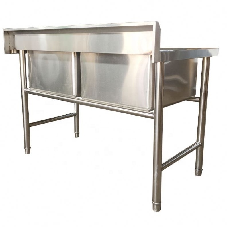 304 Stainless Steel Commercial Kitchen Sink, Free standing Washing Bowl Sink Table