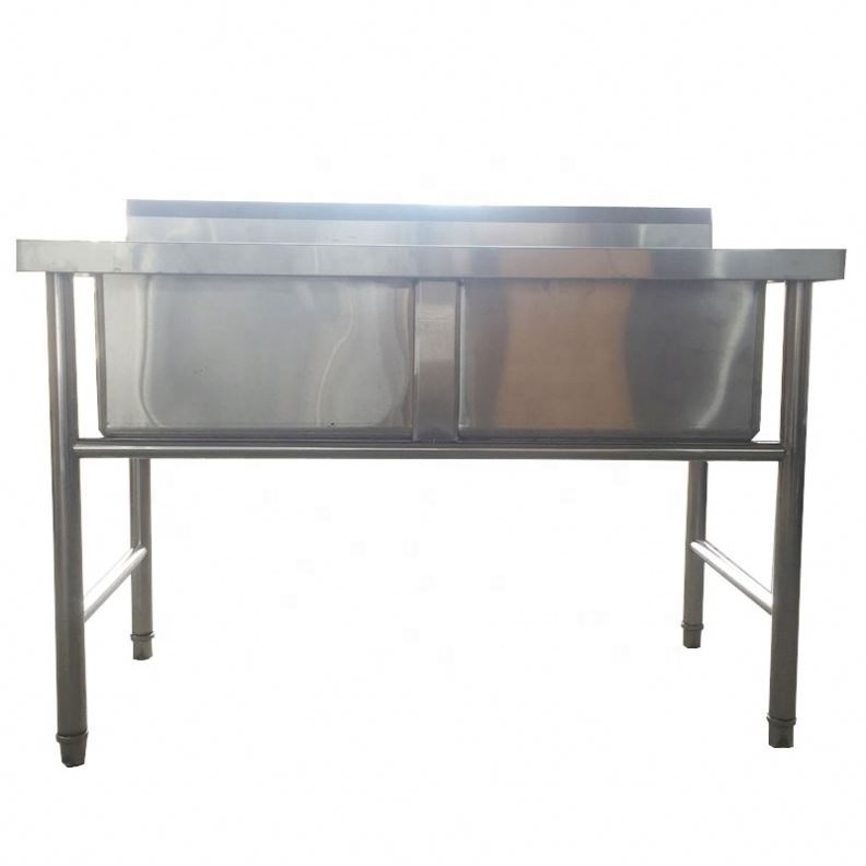 304 Stainless Steel Commercial Kitchen Sink, Free standing Washing Bowl Sink Table