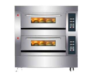 2 Deck 4 Trays Gas Baking Equipment Commercial Bakery Cake Oven Prices Mechanical Controller 2 layer 4 trays deck oven