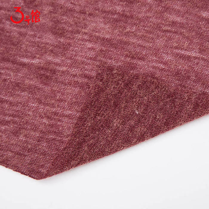 High quality light weight winter warmkeeping worsted knitted knitted viscose cashmere wool tweed fabric for undershirt scarf