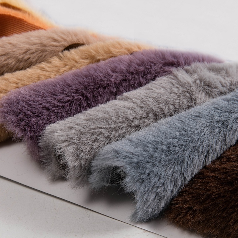 Quality winter warm soft plush pure color rabbit faux fur fabric