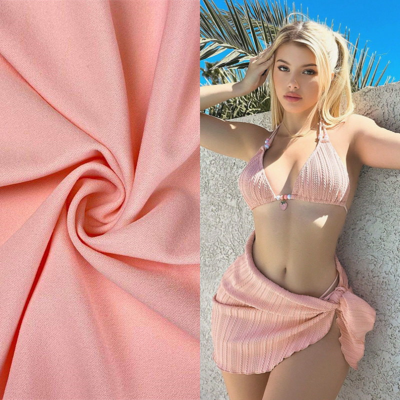 Custom upf 50+ 4 way stretch polyamide elastane swimming suit stocking lycra white plain color 81% nylon 19% spandex fabric