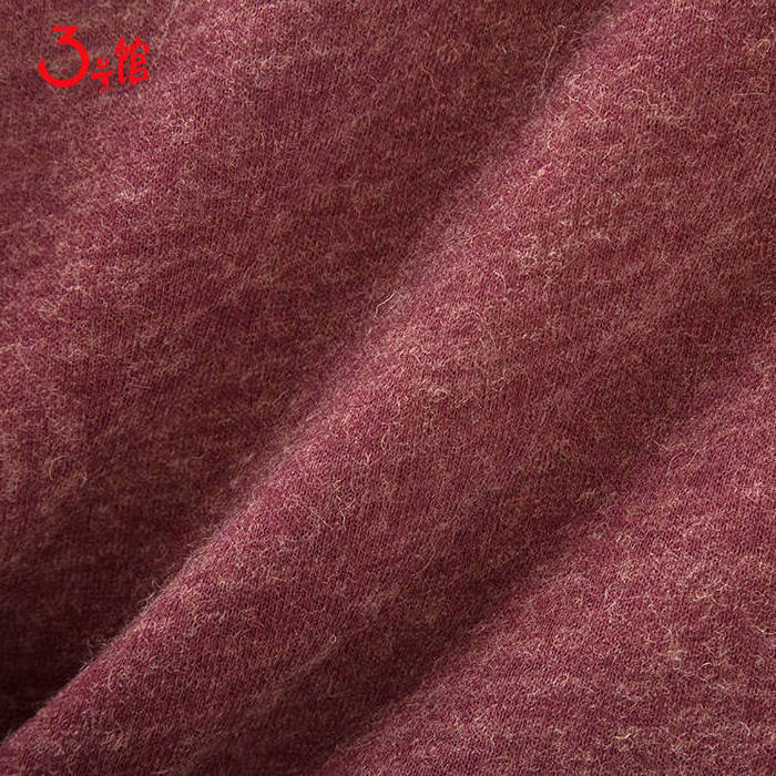 High quality light weight winter warmkeeping worsted knitted knitted viscose cashmere wool tweed fabric for undershirt scarf