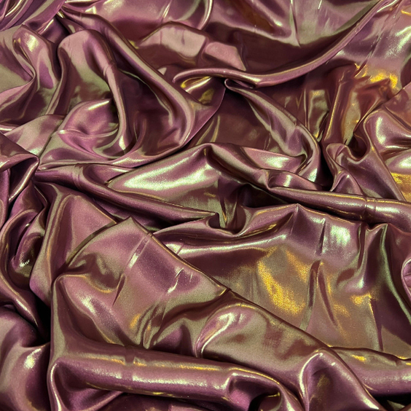 Bulk solid color luxury wedding evening women dressmaking custom shiny liquid satin silk 100% polyester fabric for garment