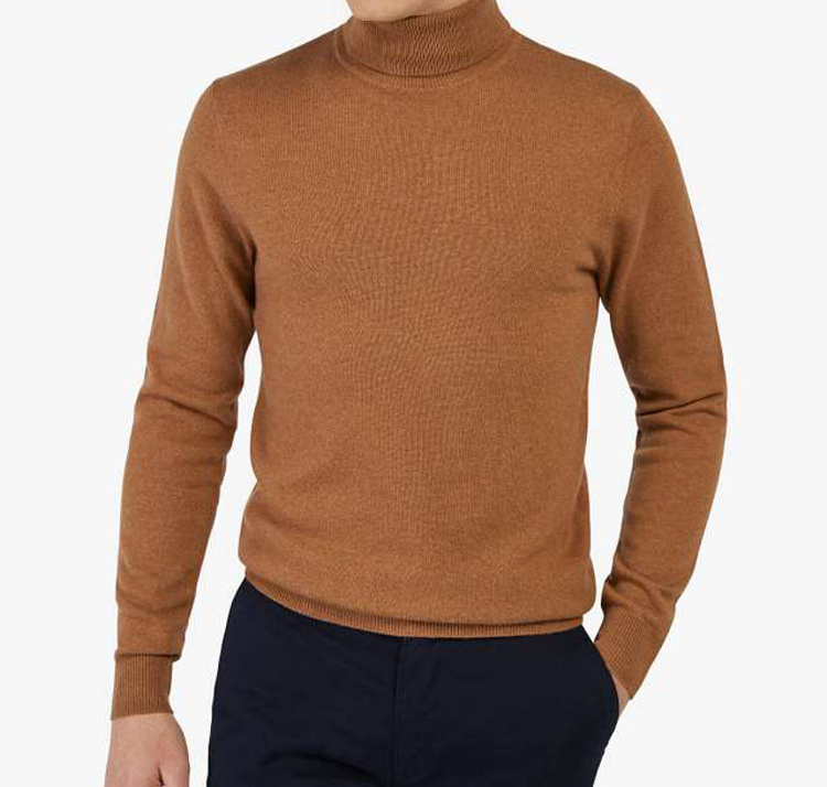 Chinese Turtleneck Sweater Manufacturer 100% Cashmere Sweater custom Men's Knitted Turtle Neck Plain Sweater