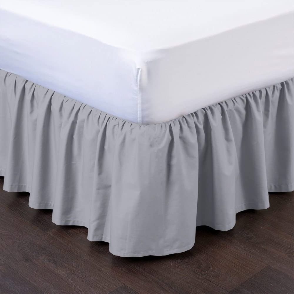 Dust ruffle gathered  hotel luxury bed skirt 100% microfiber