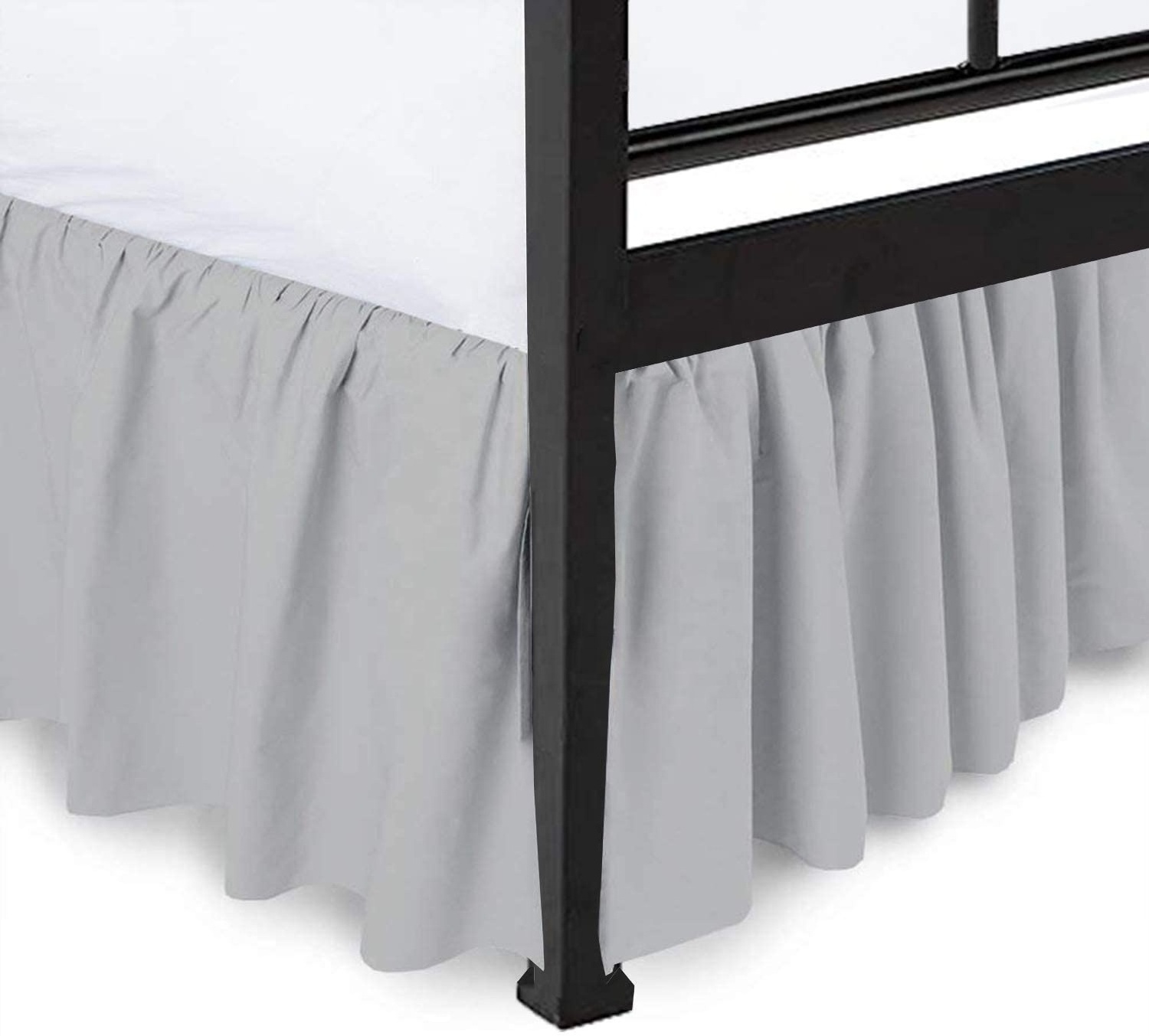 Dust ruffle gathered  hotel luxury bed skirt 100% microfiber