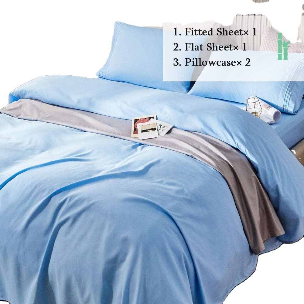 queen size classic bamboo softest bed sheet and pillow cases from China factory