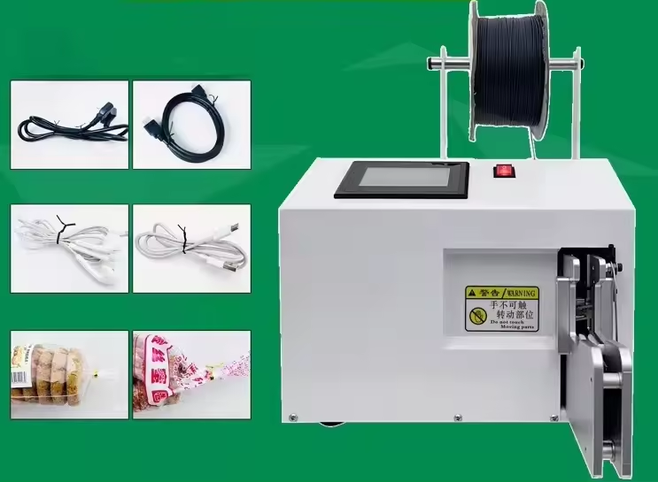 Automatic electric touch screen wire tying machine/Plastic Bag Cable Twist Tie Machine Power Cord Headphone Cord Twist Tie Machi