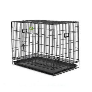 Foldable Suitcase Wire Metal Folding Pet Cage Crate Dog Kennel