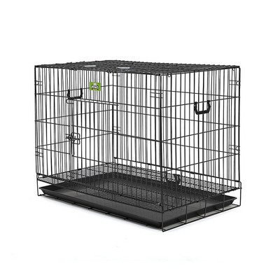 Foldable Suitcase Wire Metal Folding Pet Cage Crate Dog Kennel