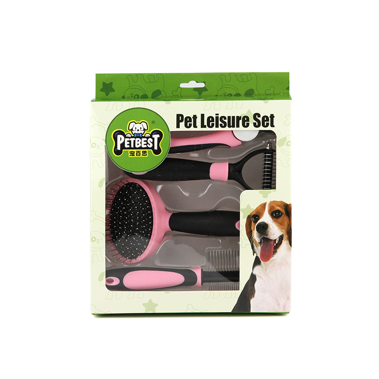 Fashion Professional Dog Hair Brush Pet Grooming Set