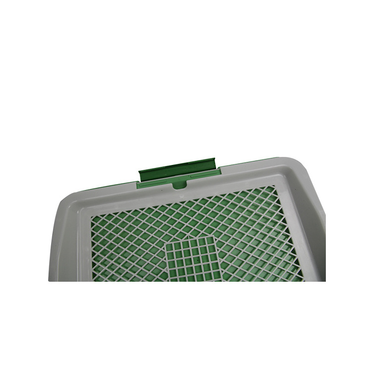 Portable pet dog toilet training plastic litter box with lawn indoor grass mat pad puppy potty