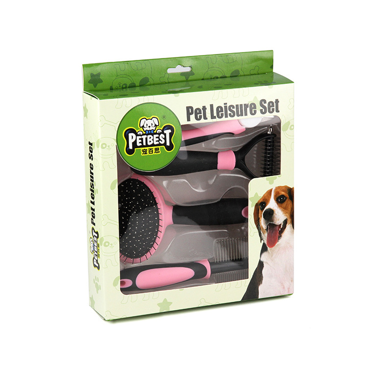 Fashion Professional Dog Hair Brush Pet Grooming Set