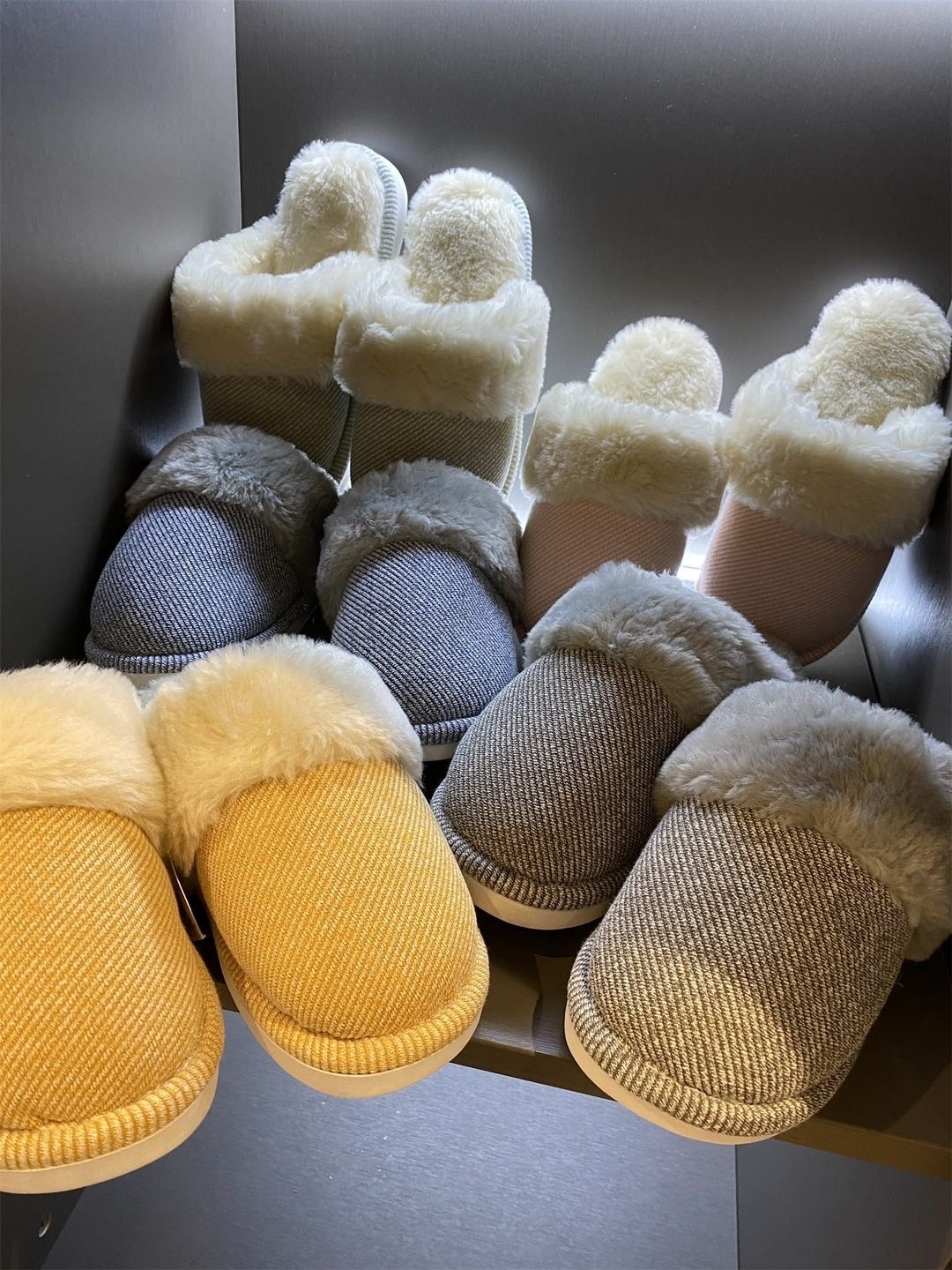 Winter Autumn Plush plush Stretch Fabric Sponge comfortable home slippers