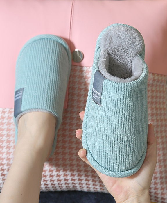 Winter Autumn Plush plush Stretch Fabric Sponge comfortable home slippers