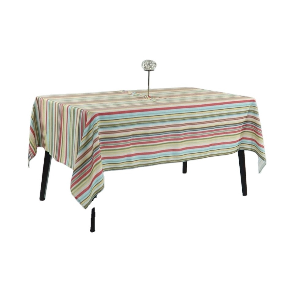 Zippered Umbrella Tablecloth Patio Table Printed Round Polyester Tablecloth With Umbrella Hole