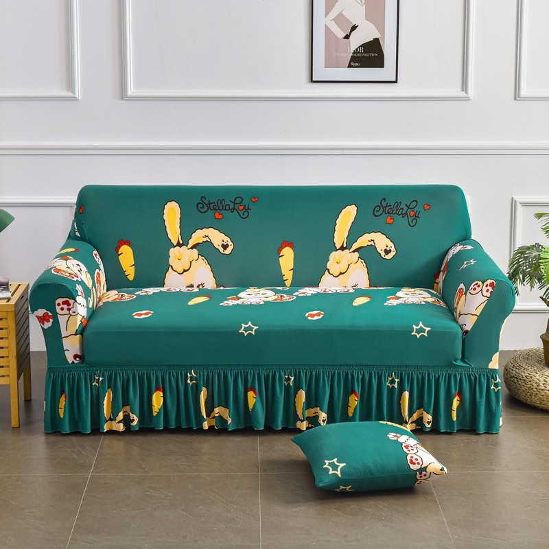 Pattern designer sofa cover couch The cat catches back sofa cover outdoor  stretch Skirt Printed Sofa cover