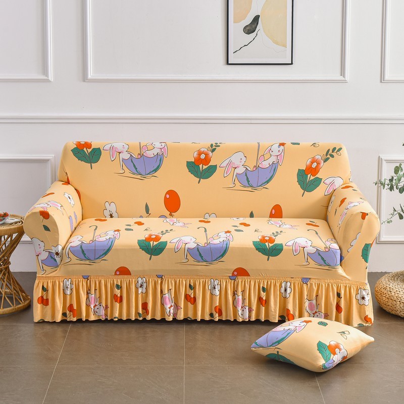 Pattern designer sofa cover couch The cat catches back sofa cover outdoor  stretch Skirt Printed Sofa cover