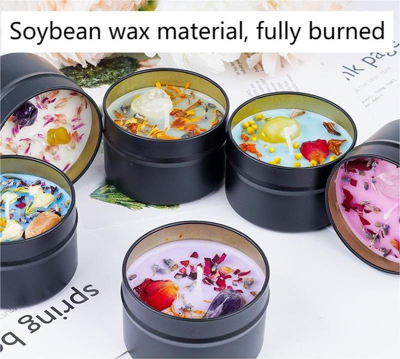 Luxury Private Label Aromatherapy Healing Stones Fragrance Soy Wax Crystal Scented Candle/Candels