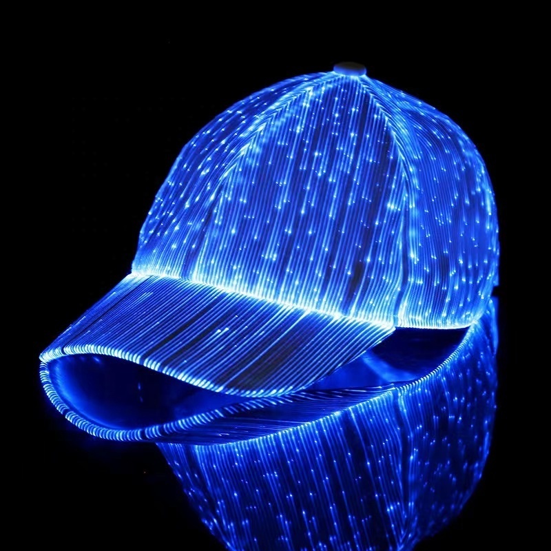 CHINESE high quality supplier hip hop snapback promotion sport mens lamp boy fashion LED light up top ponytail hats and caps