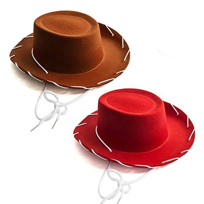 Wholesale cheap high quality customized solid color costume fashion plain cowgirl cow girl cowboy felt hat for adult kids