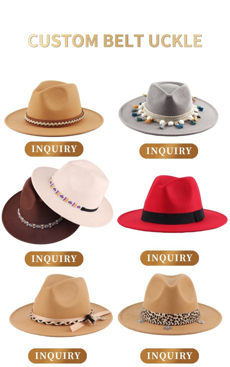 MANUFACTURER  white stylish winter fluffy animal juzz hat wool  felt fedora hard cowboy WINTER JAZZ PANAMA hats for women