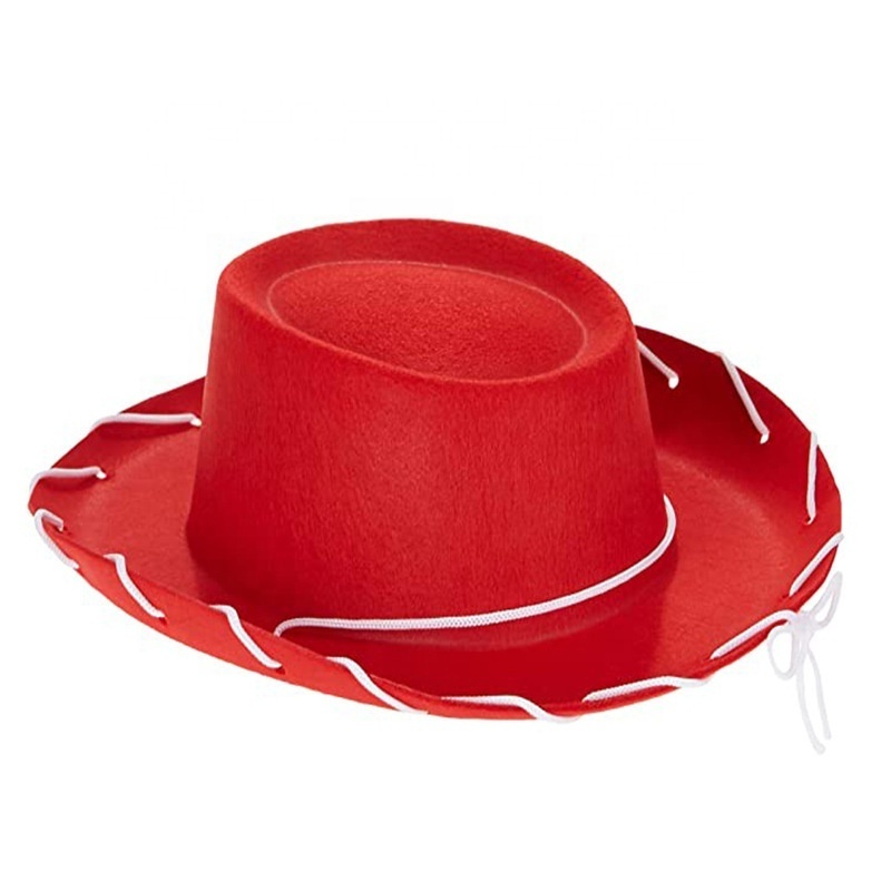 Wholesale cheap high quality customized solid color costume fashion plain cowgirl cow girl cowboy felt hat for adult kids