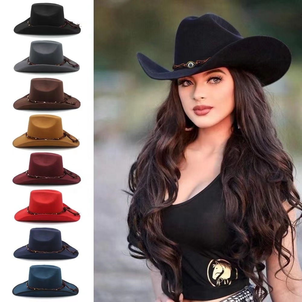 Wholesale buy custom pink 100 distressed promotional designer wool fedora felt jazz cowboy cap hat for men with custom logo