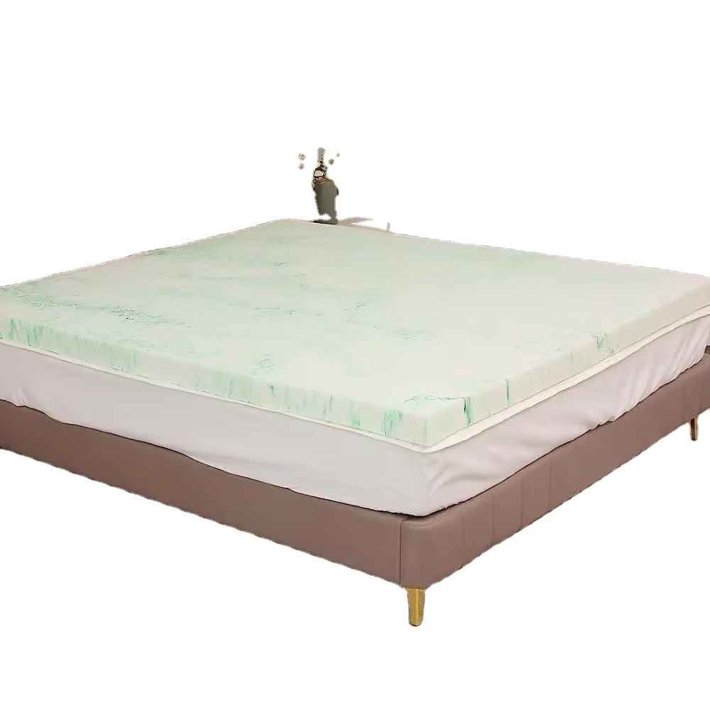 Best Price Mattress 4 Inch Ventilated Memory Foam Mattress Topper with Calming Green Tea Infusion CertiPUR-US Certified