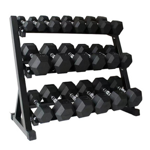 Manufacturer Fitness Free Weights Rubber Wholesale 20kg Dumbel Gym Training Weight Lifting Hex Dumbbell Set