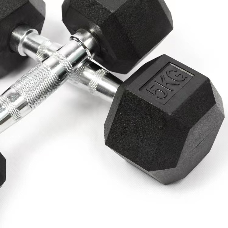 Manufacturer Fitness Free Weights Rubber Wholesale 20kg Dumbel Gym Training Weight Lifting Hex Dumbbell Set