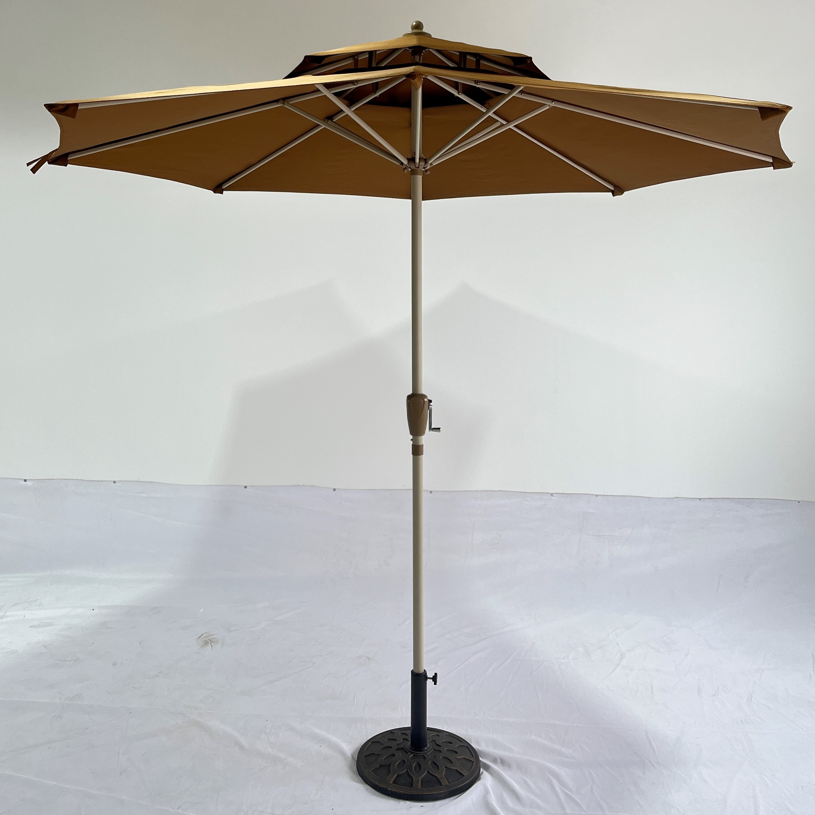 Outdoor 3m Steel Garden Leisure Courtyard Umbrella Outdoor Beach Parasol Sun Umbrella