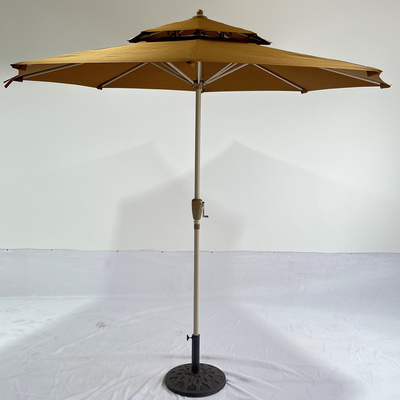 Outdoor 3m Steel Garden Leisure Courtyard Umbrella Outdoor Beach Parasol Sun Umbrella