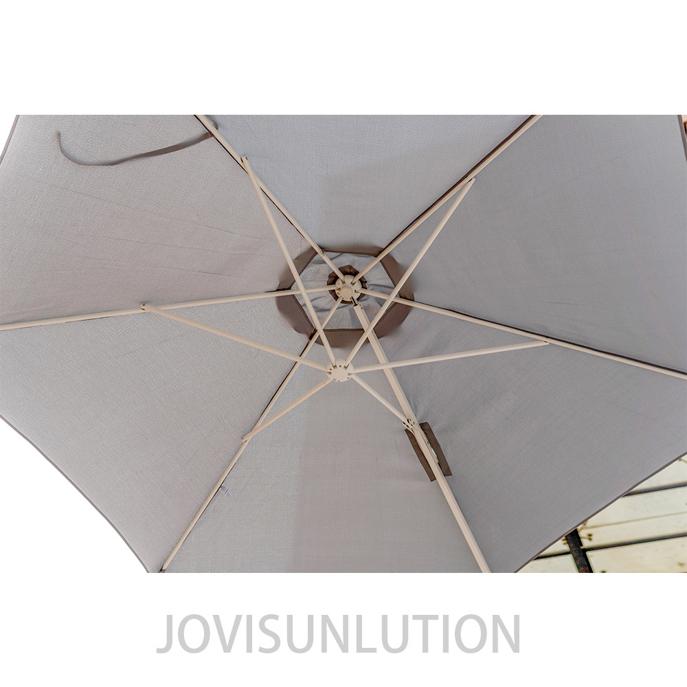 10' sliding steel patio cantilever umbrella