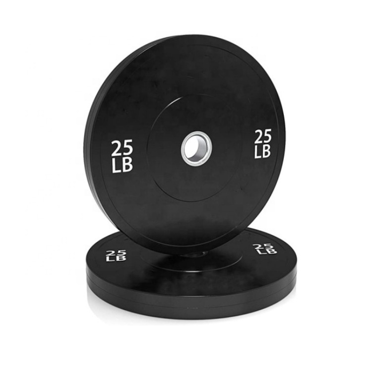 Weight Lifting 100% Pure Rubber Bumper Weight Plate With Stainless Steel