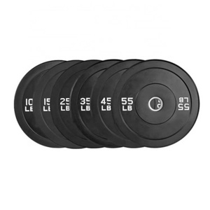 Weight Lifting 100% Pure Rubber Bumper Weight Plate With Stainless Steel