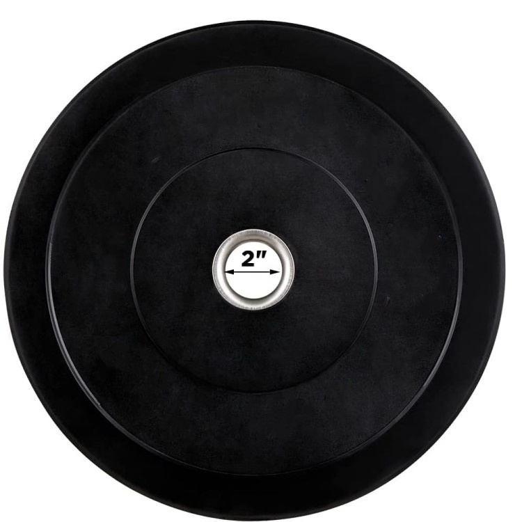 Weight Lifting 100% Pure Rubber Bumper Weight Plate With Stainless Steel