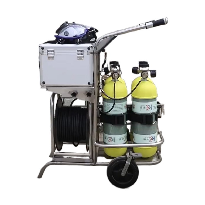 Portable security 6.8L cylinder fire long tube trolley scba  on sale