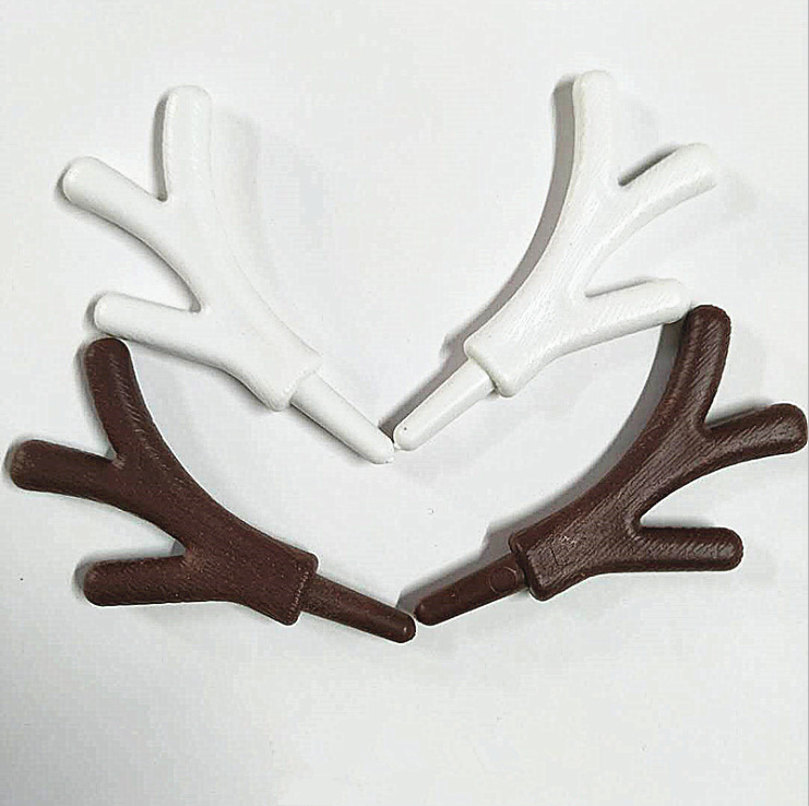 Plastic Brown and White Deer Antler For DIY Christmas Decorations