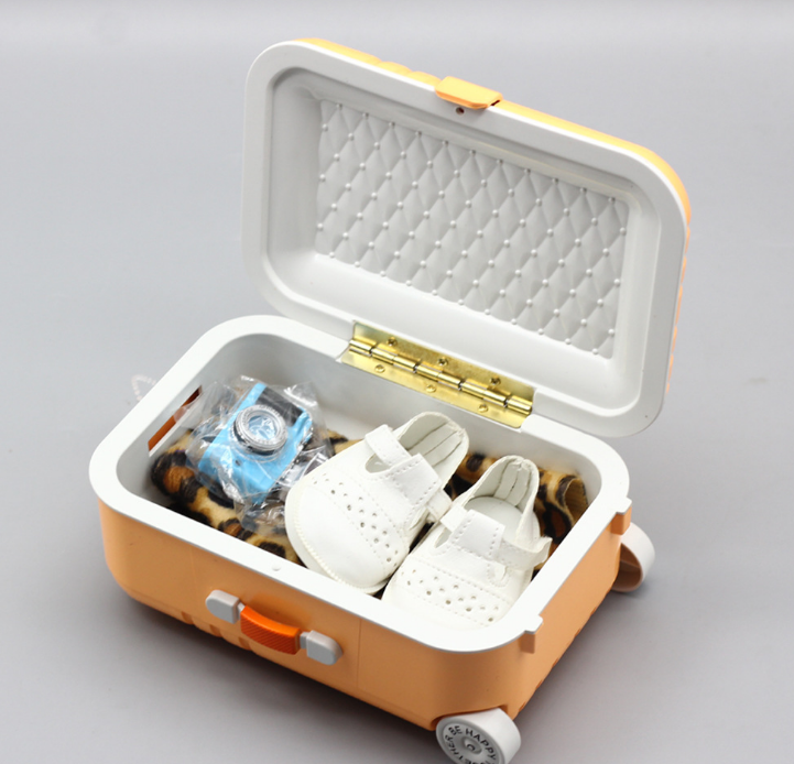 Mini Trolley Case Luggage Suitcase For Kids Toy Dolls Accessories