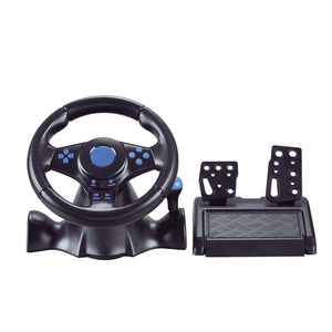 Hot sale video game wire racing wheel game car steering wheel for PC/PS3/PS4