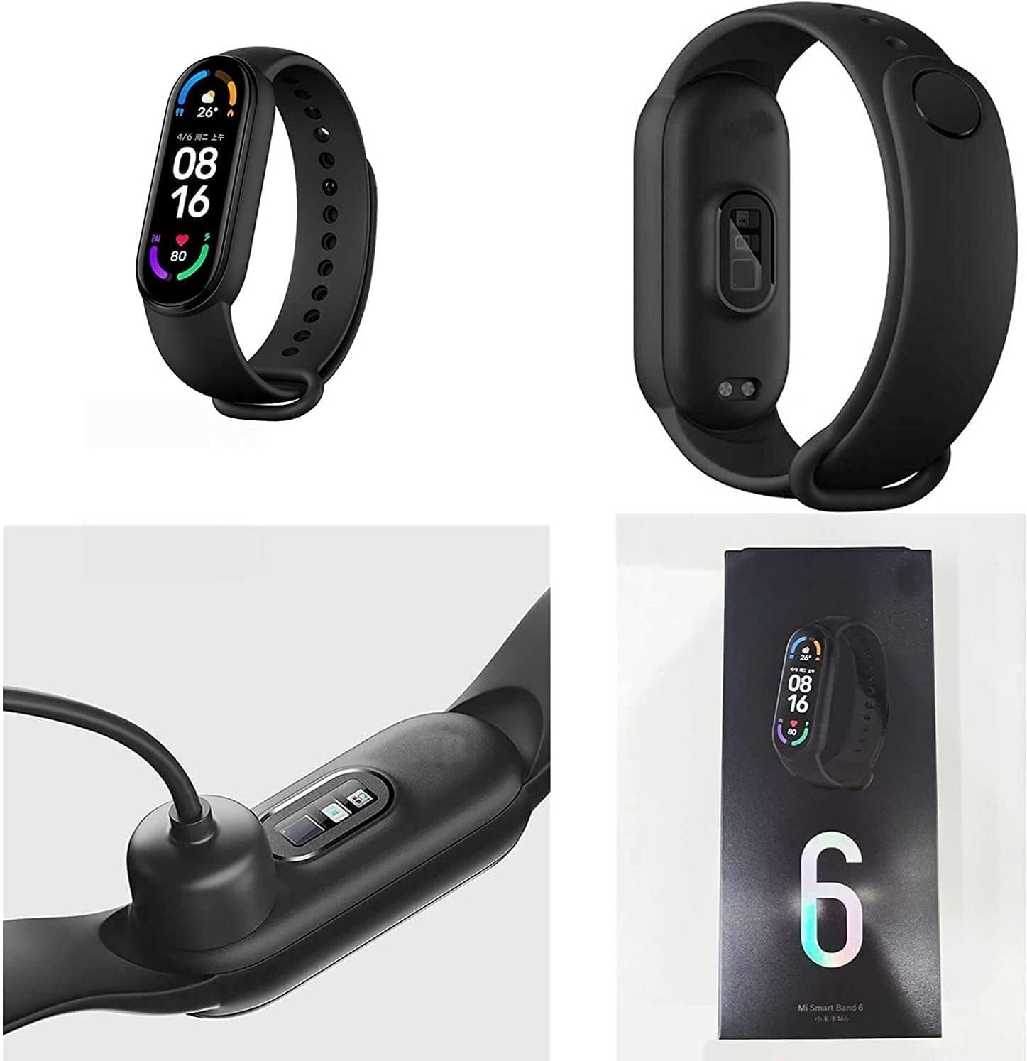 M6 Bluetooth Tracking Sleep MonitorHeart Rate Fit Bit Smart Band Fitness Bracelet TFT Color AMOLED Screen Smart Watch Smartwatch